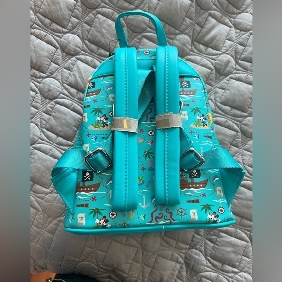 Loungefly Disney Mickey & Friends Pirates Blue
Faux Leather Mini Backpack Bag main image 4